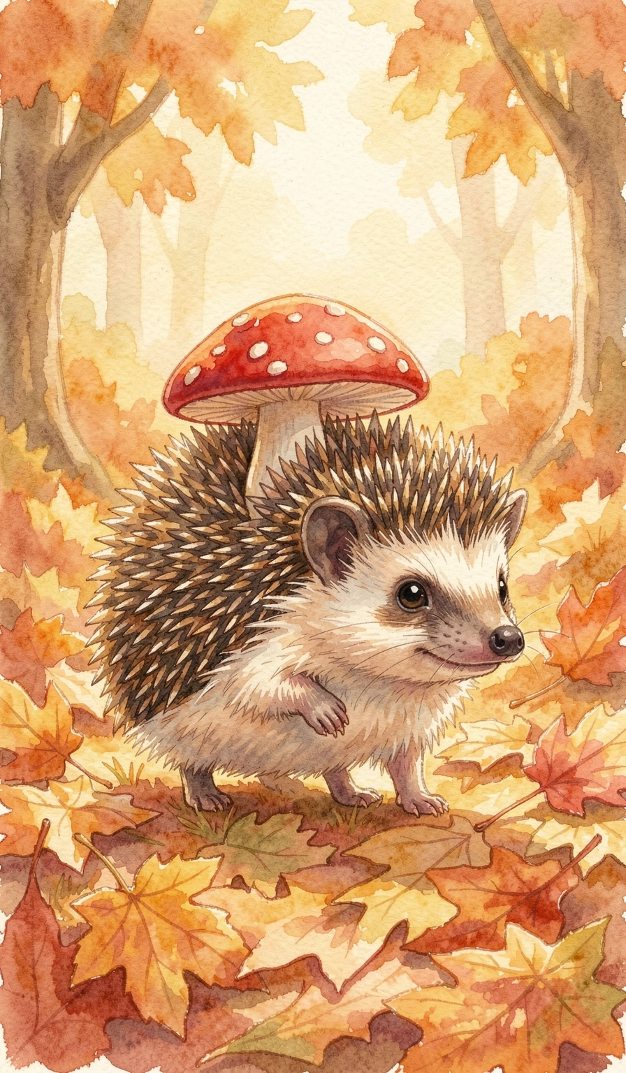 cute wallpapers — hedgehog autumn 1 (free download)