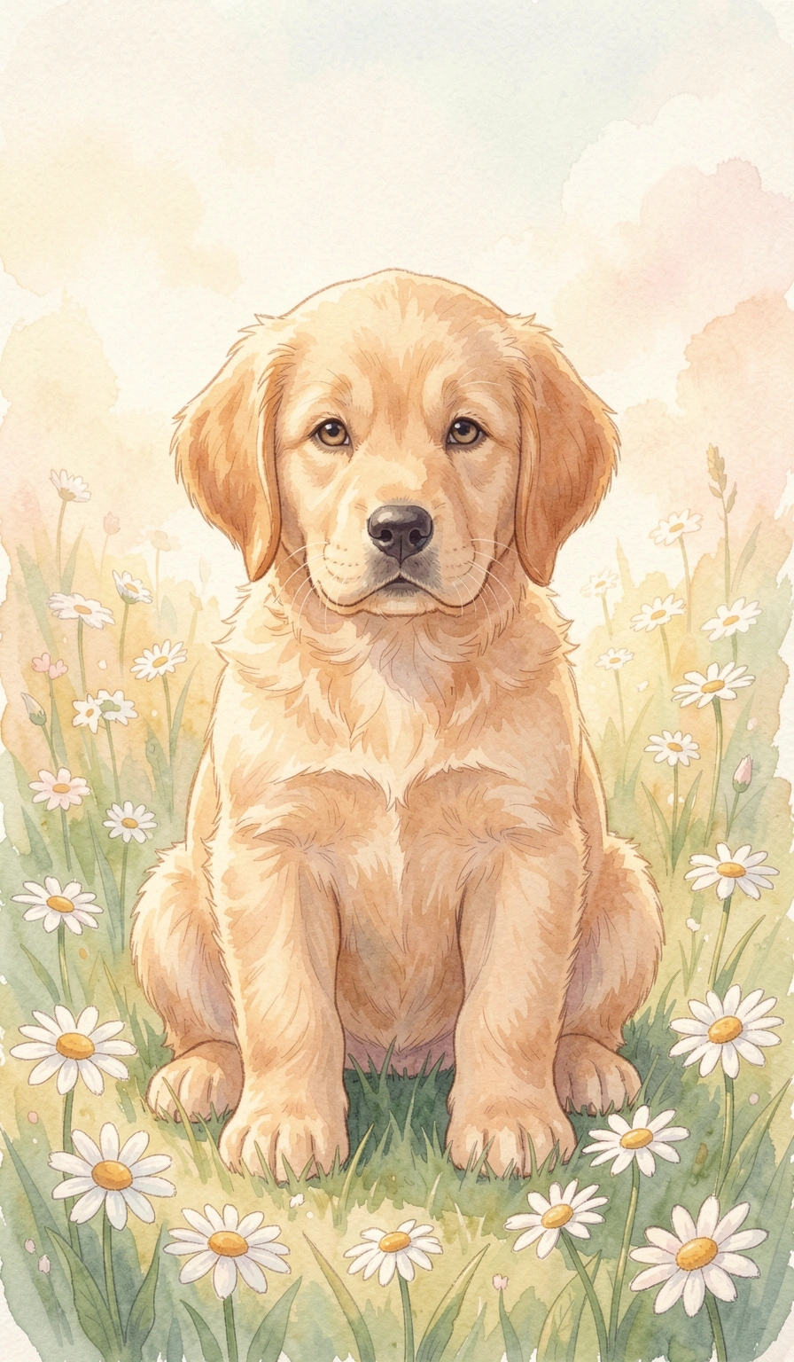cute wallpapers — puppy flowers 2 (free download)