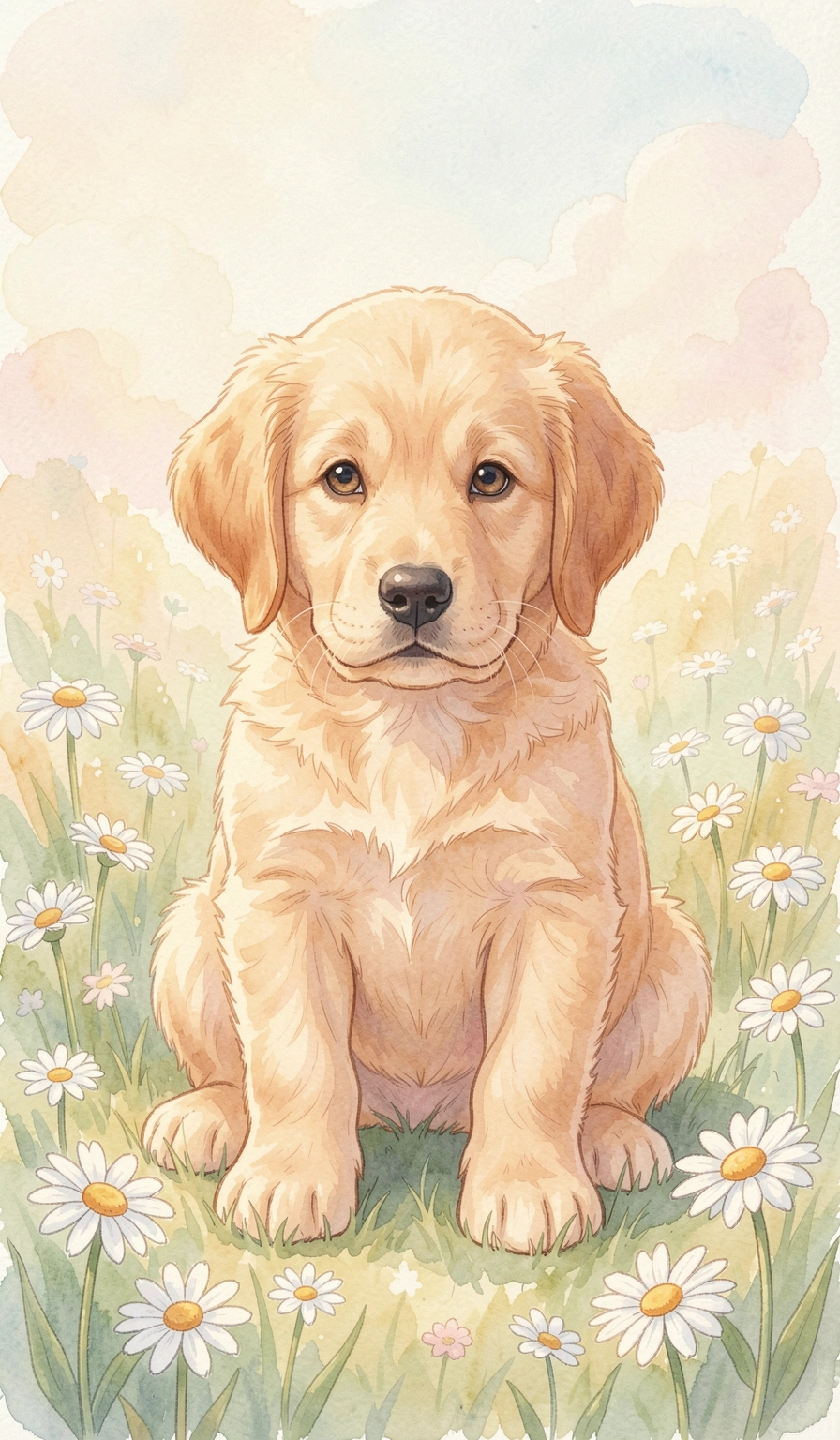 cute wallpapers — puppy flowers 4 (free download)