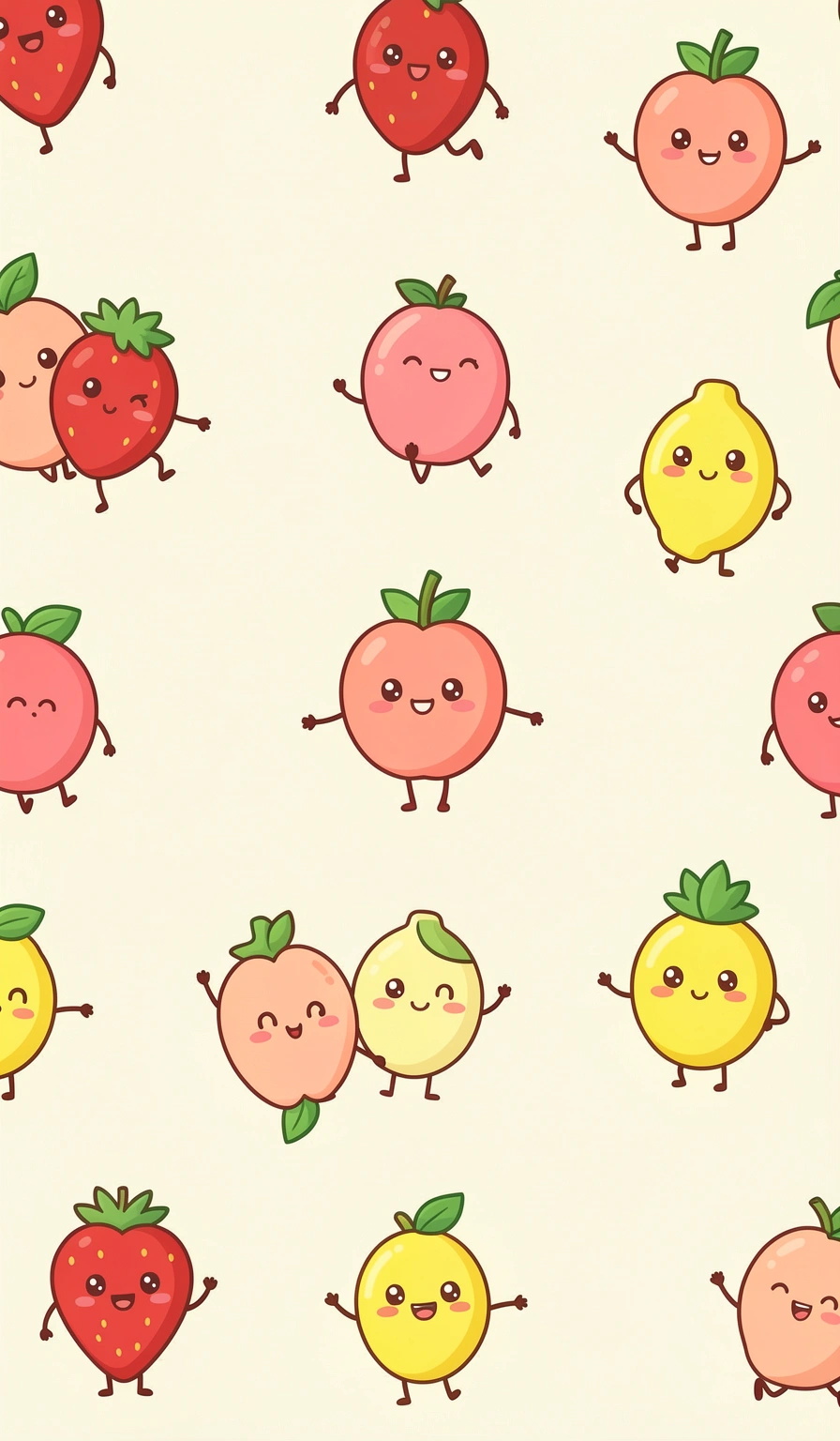 cute wallpapers — smiling fruits 2 (free download)