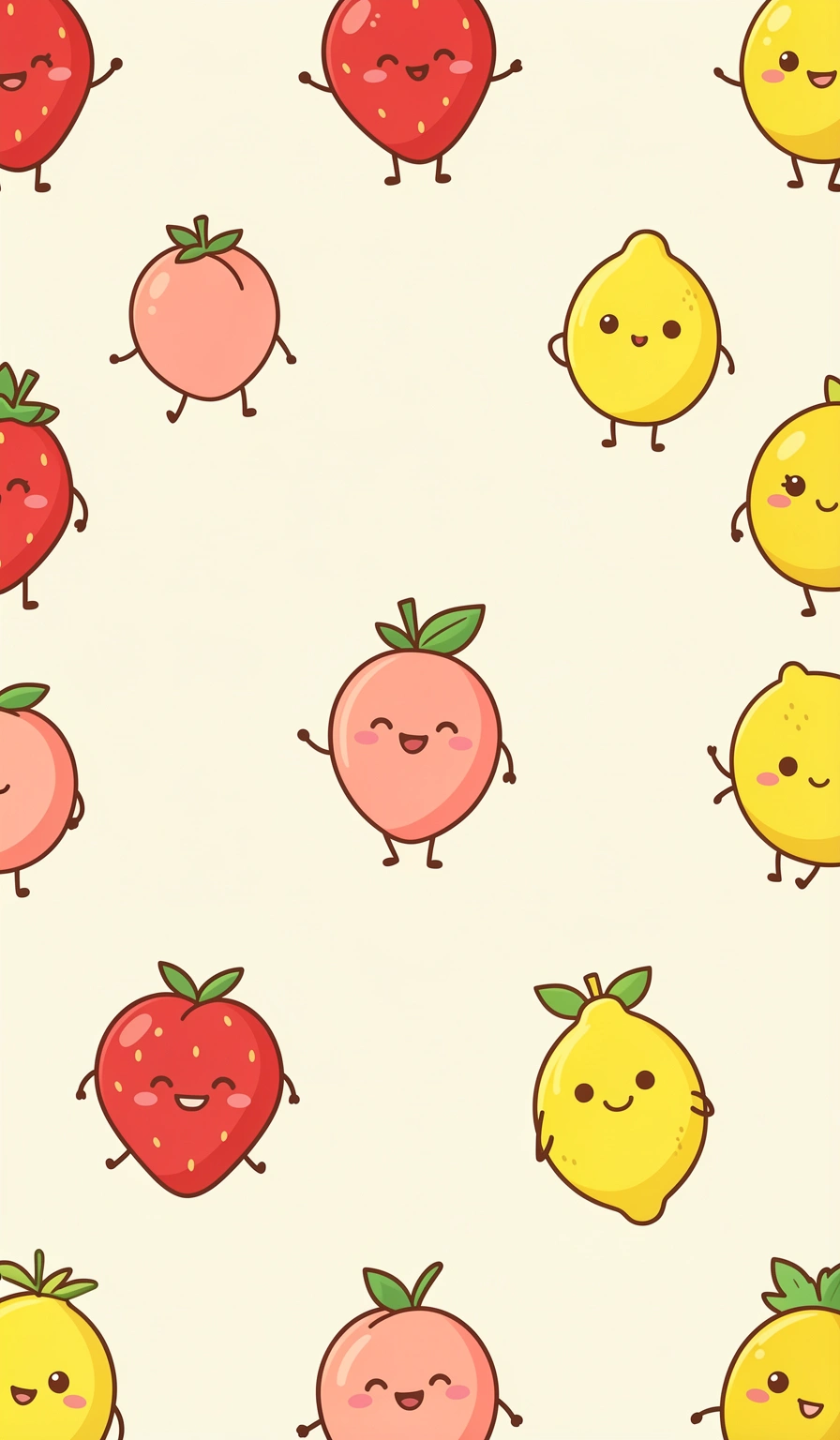 cute wallpapers — smiling fruits 3 (free download)