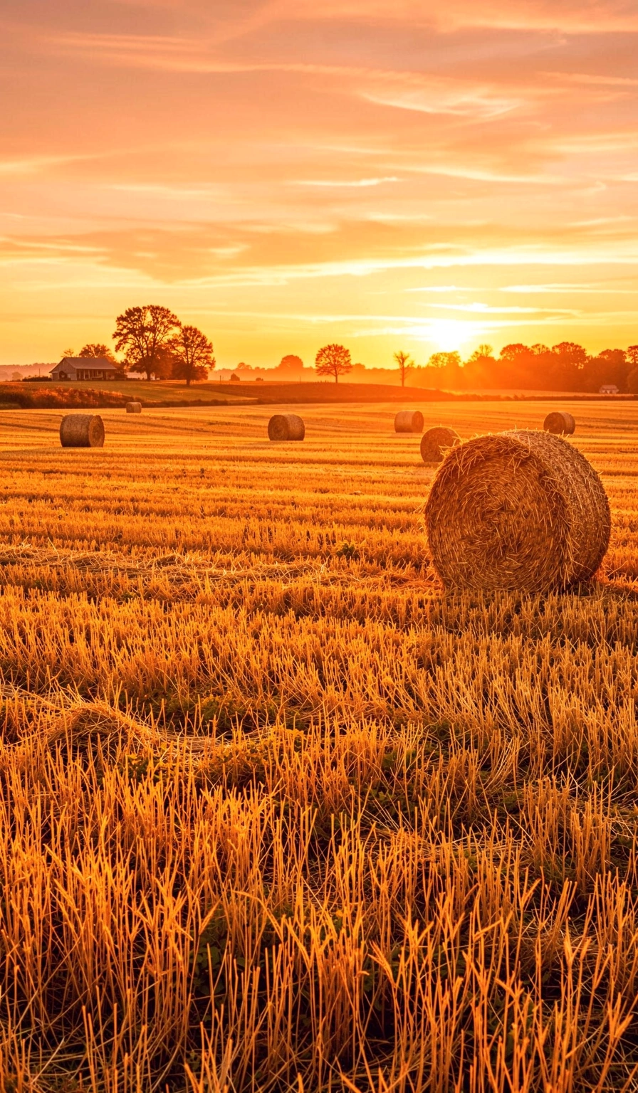 fall wallpaper — harvest field 2 (free download)