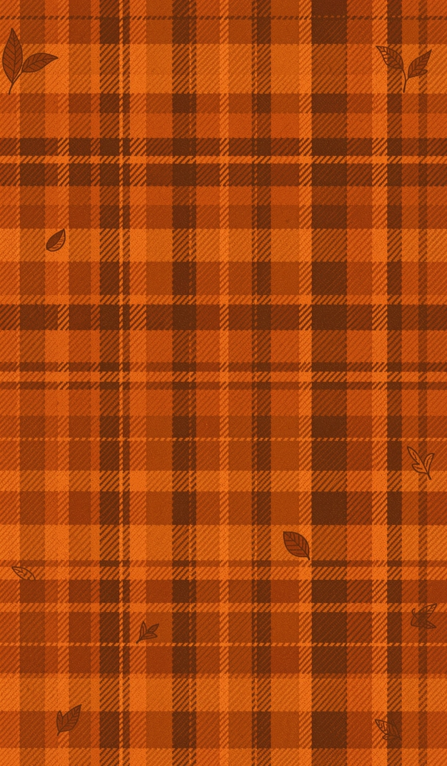 fall wallpaper — plaid leaves 4 (free download)