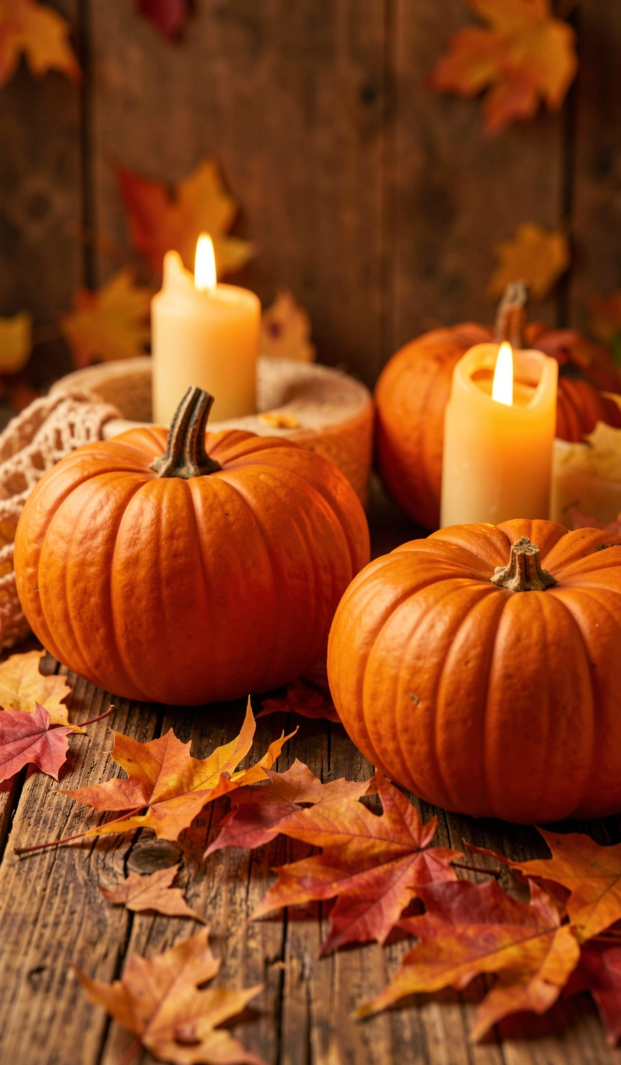 fall wallpaper — pumpkin cozy 4 (free download)