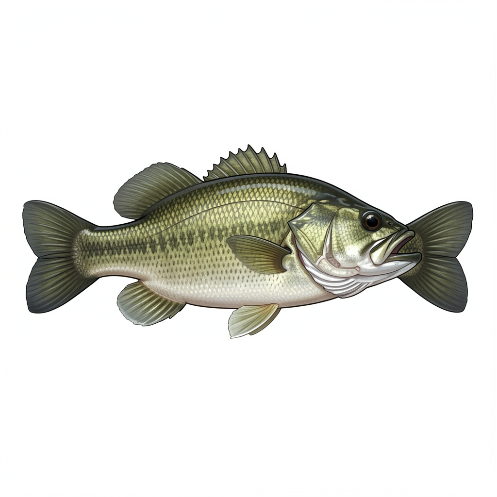 fish clipart — realistic bass 1 (free download)