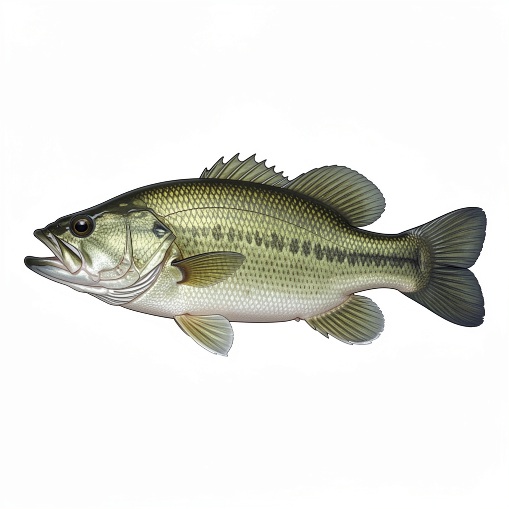fish clipart — realistic bass 2 (free download)