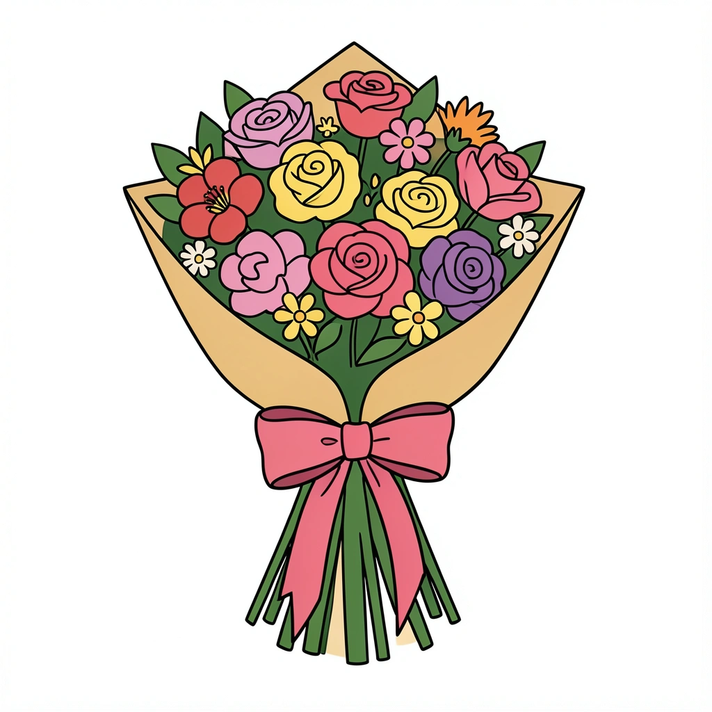 flower clipart — bouquet 3 (free download)