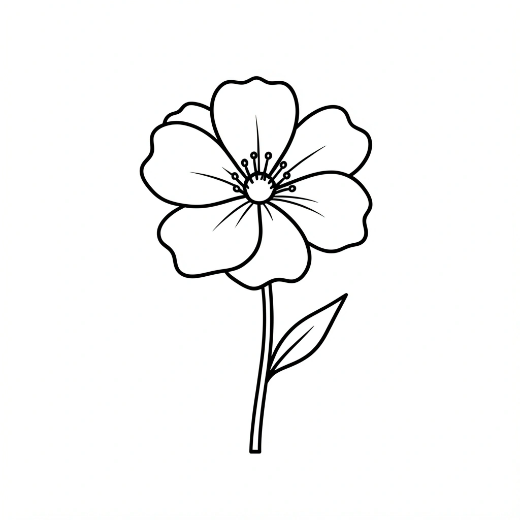 flower clipart — line art 2 (free download)