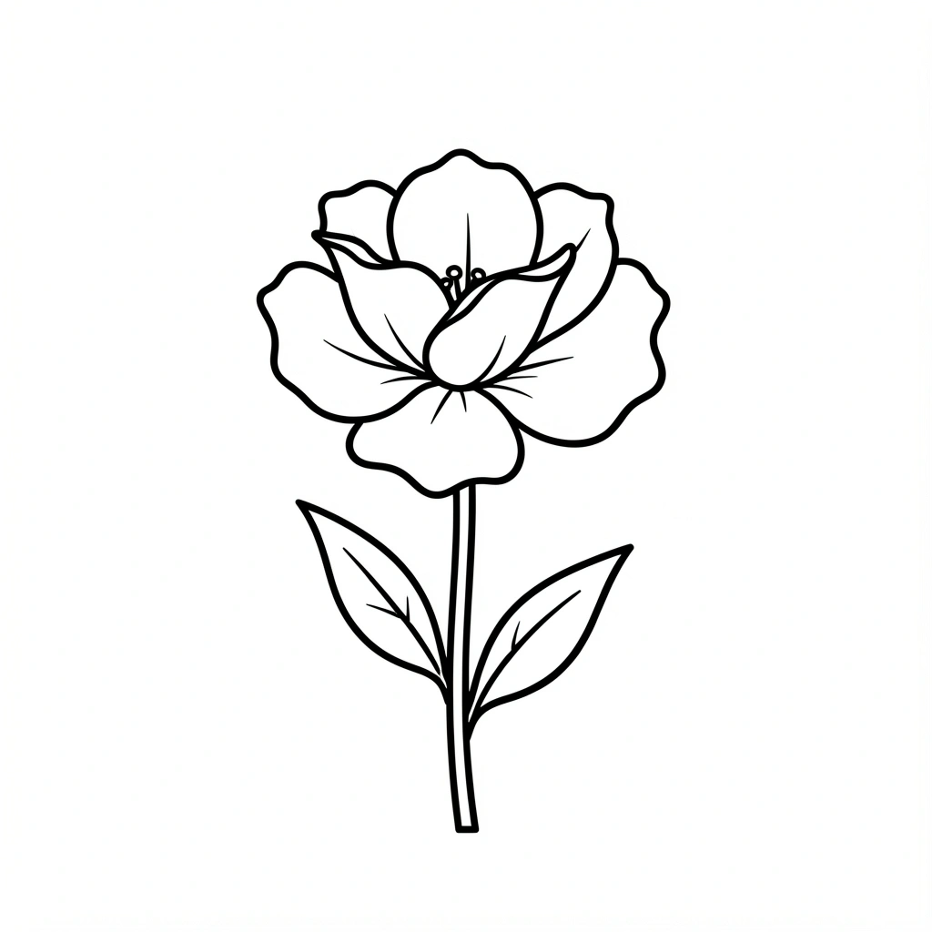 flower clipart — line art 3 (free download)