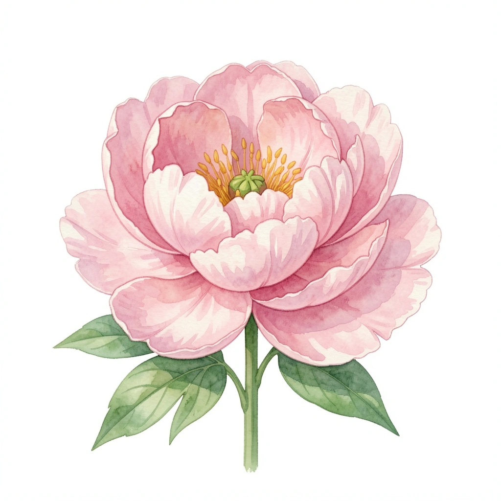 flower clipart — watercolor peony 3 (free download)