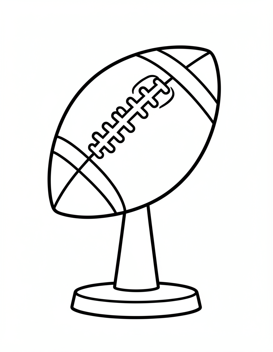football coloring pages — ball tee 1 (free download)