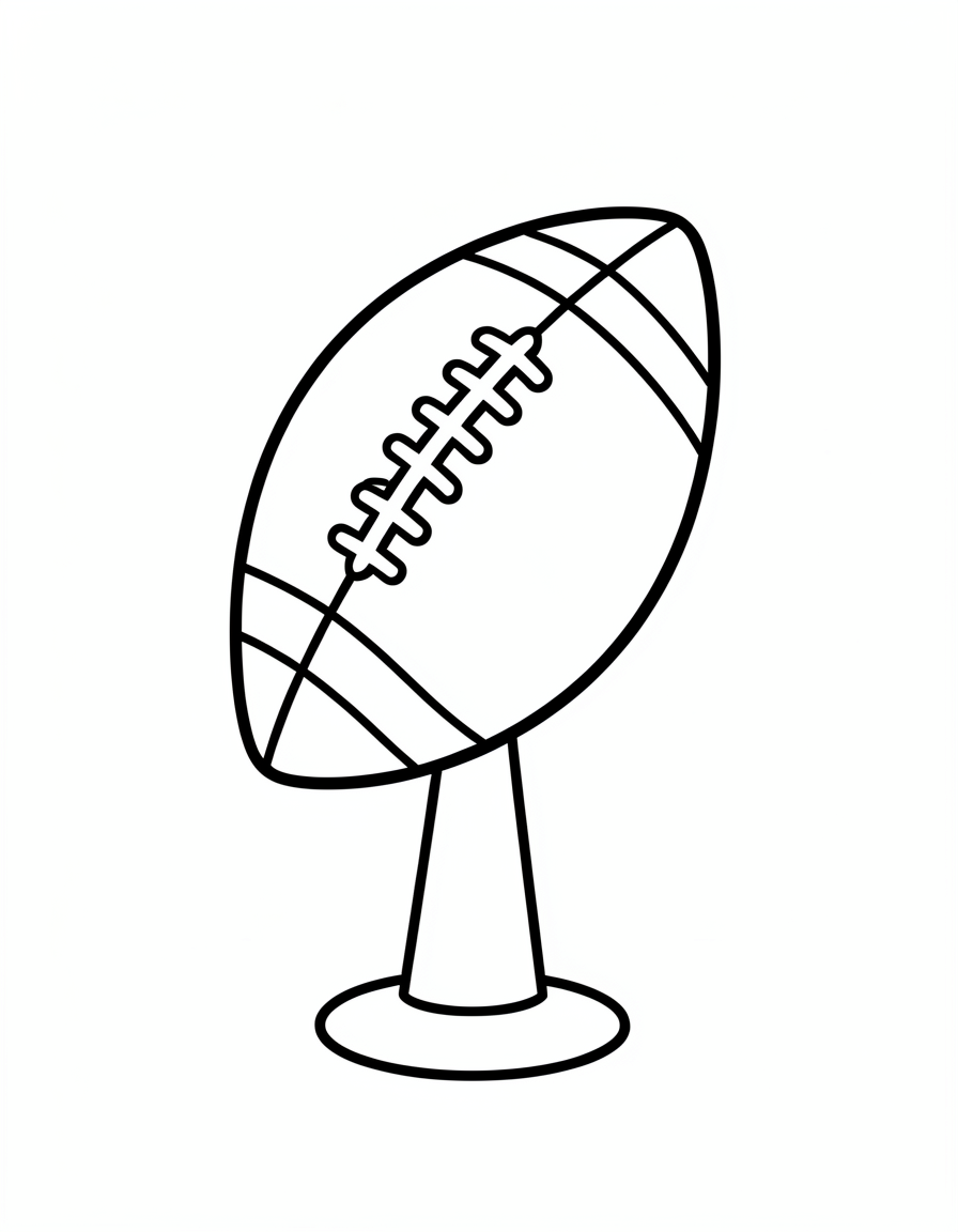 football coloring pages — ball tee 2 (free download)