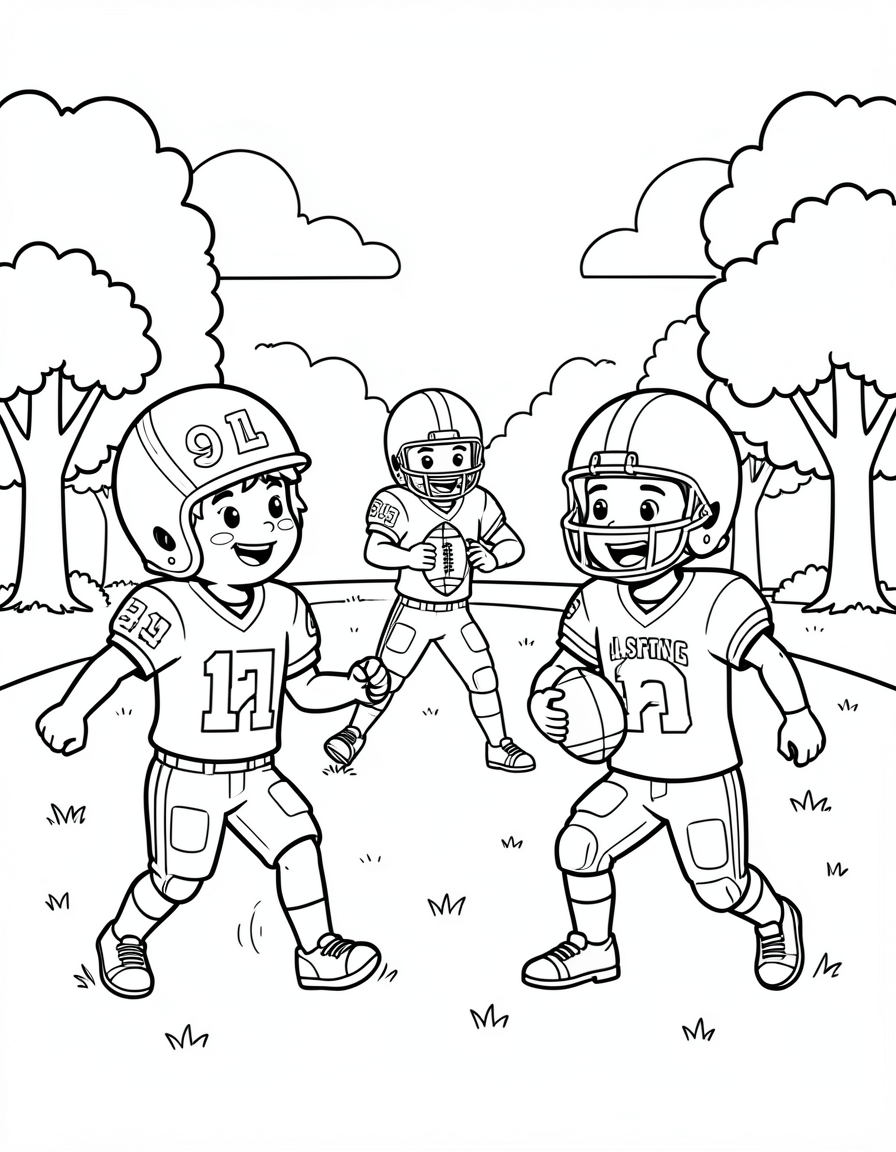 football coloring pages — kids football 1 (free download)