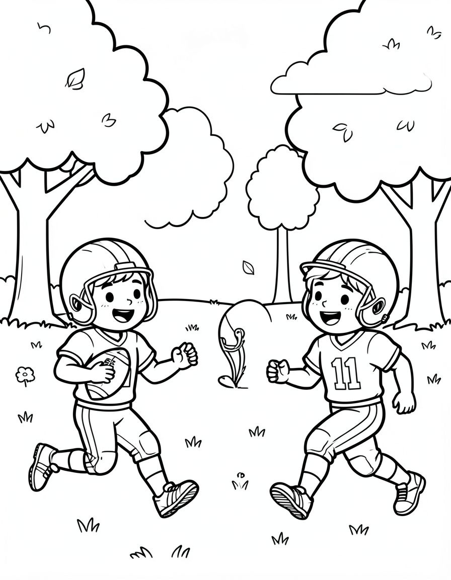 football coloring pages — kids football 2 (free download)