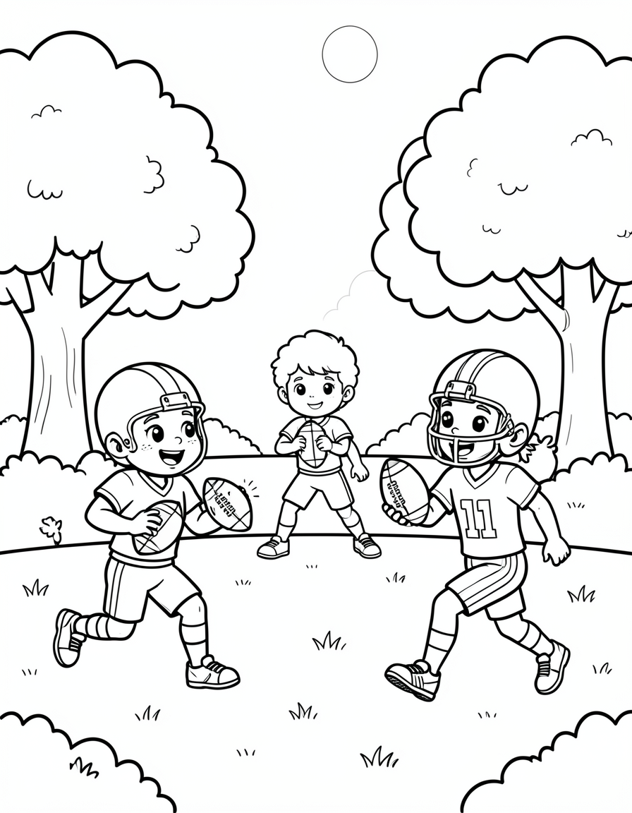 football coloring pages — kids football 3 (free download)