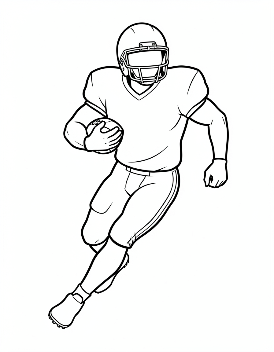 football coloring pages — player run 2 (free download)