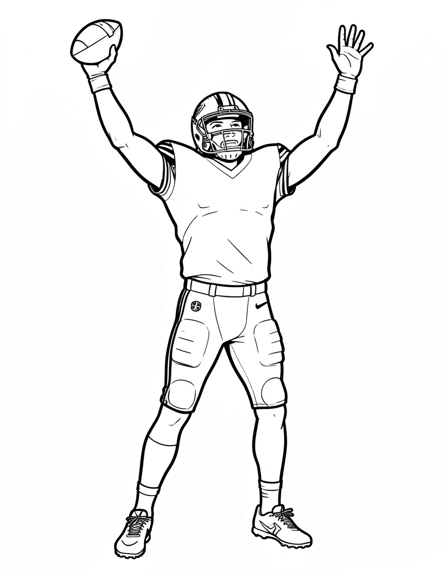 football coloring pages — touchdown 3 (free download)