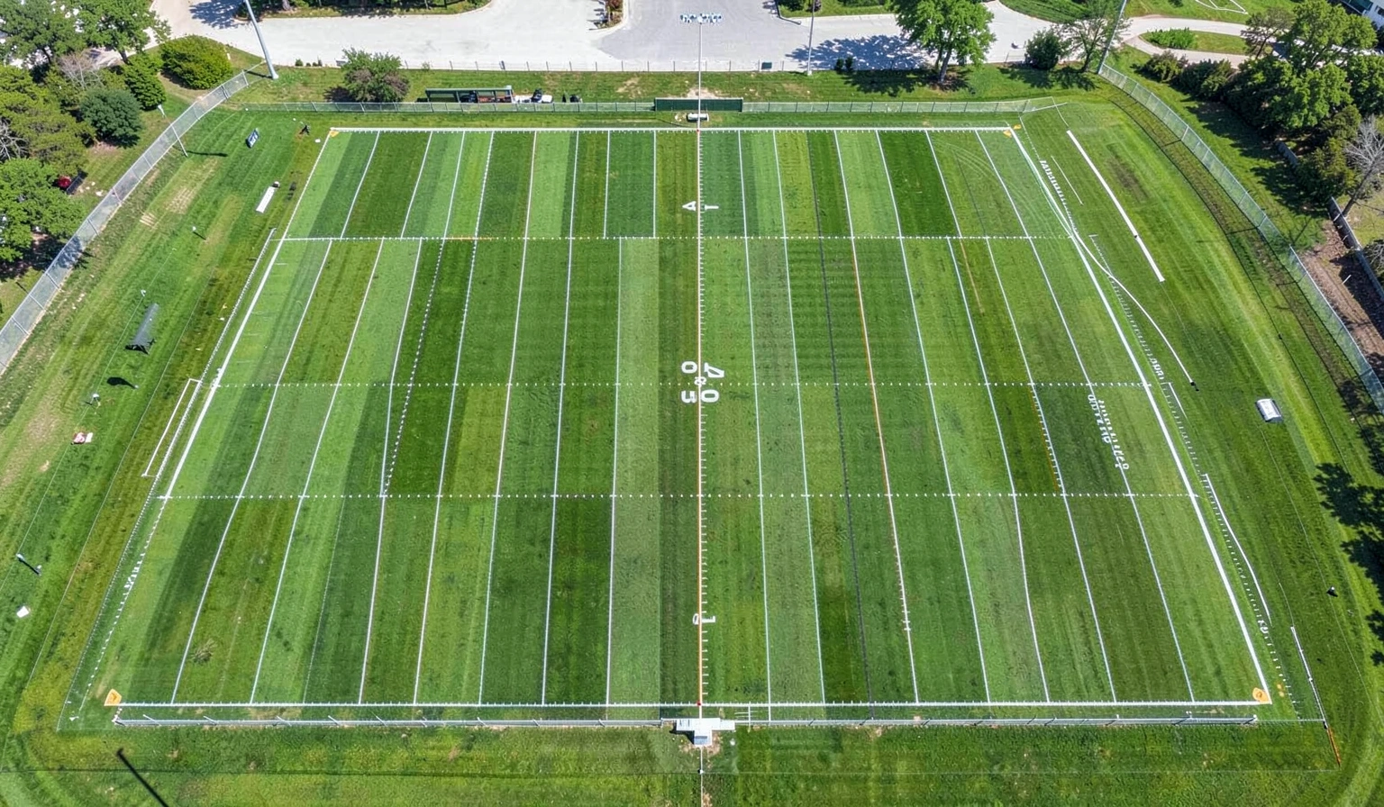 football field background — aerial 1 (free download)