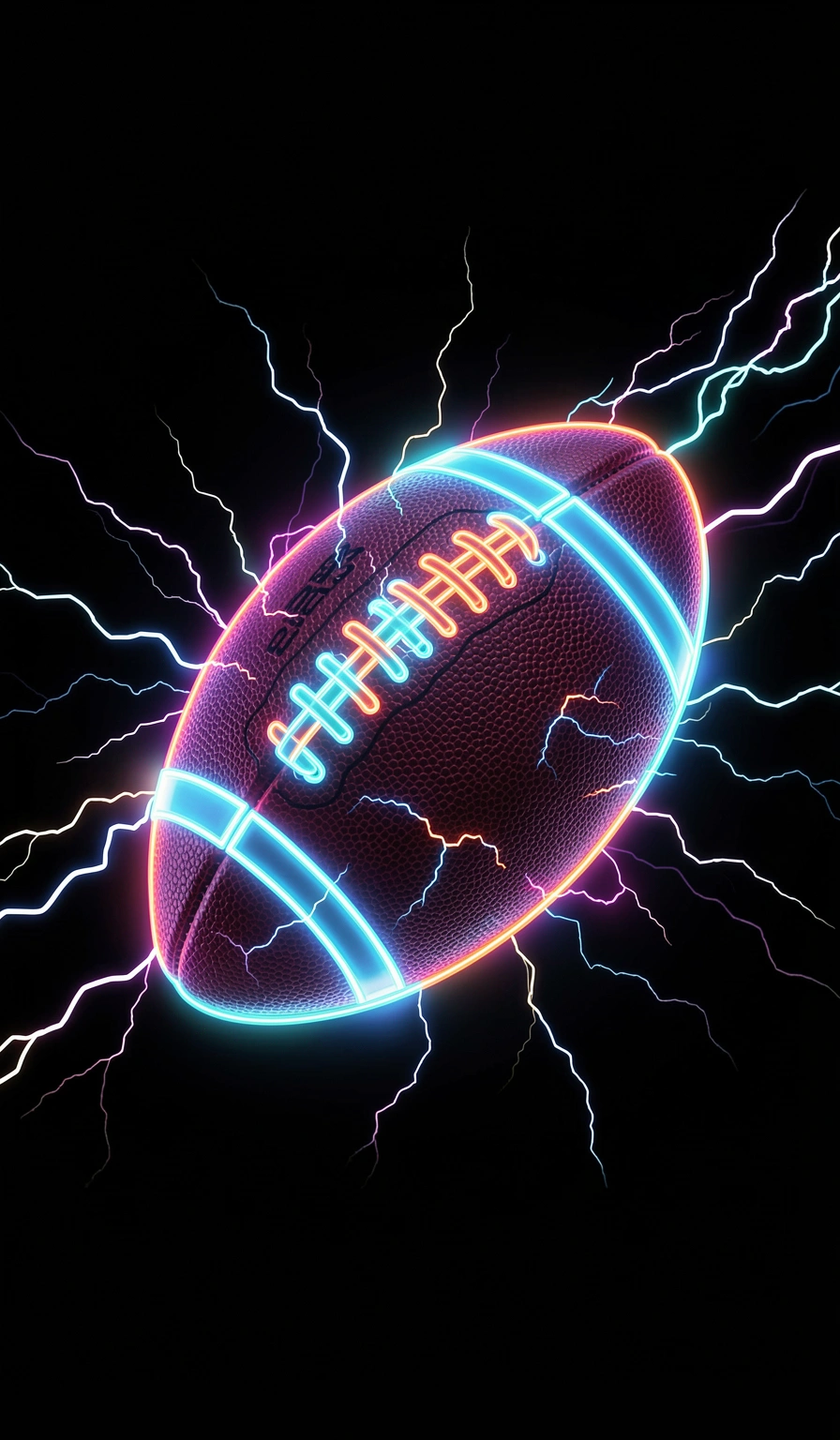 football wallpaper — neon 3 (free download)