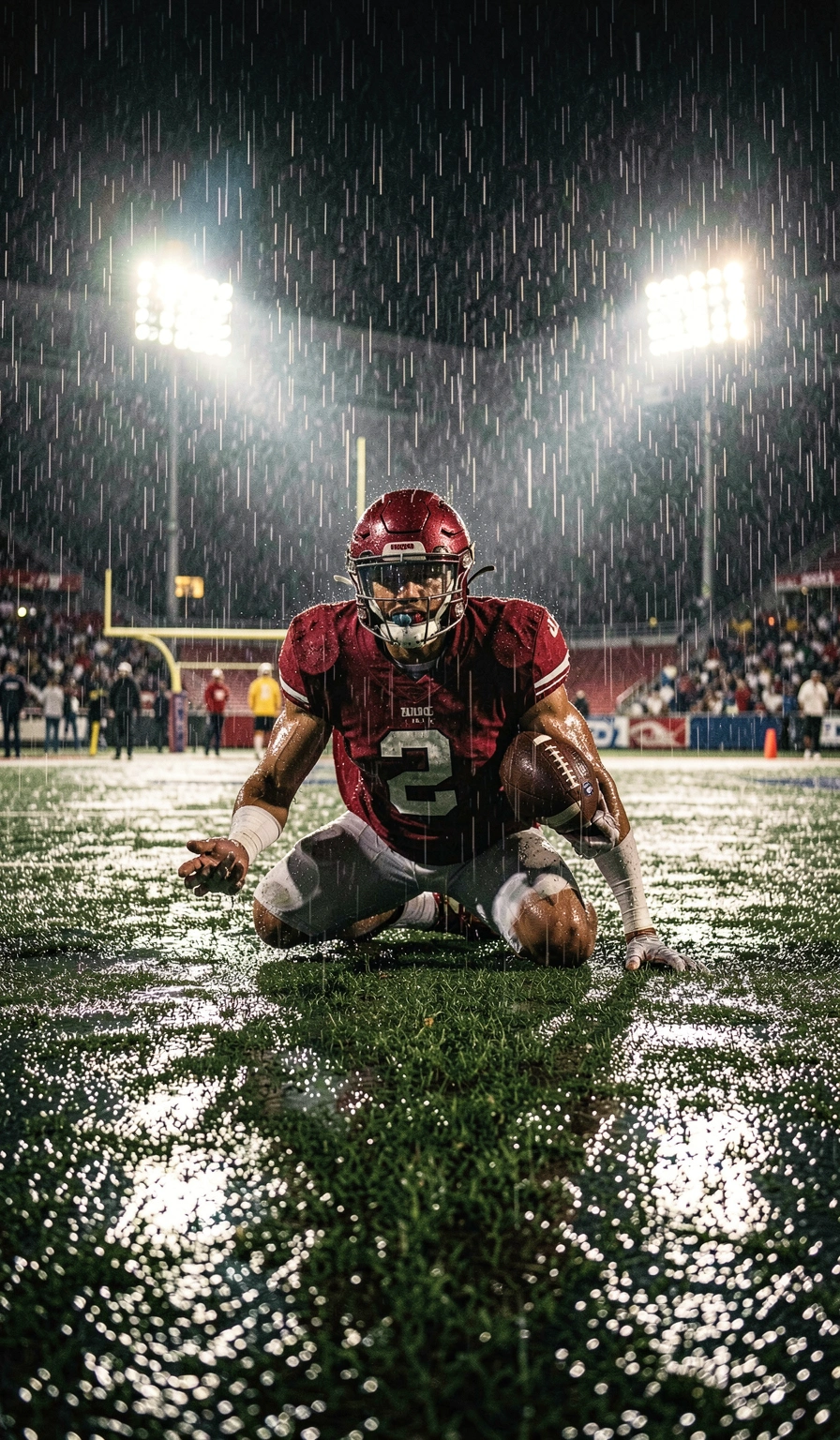 football wallpaper — rain night 3 (free download)