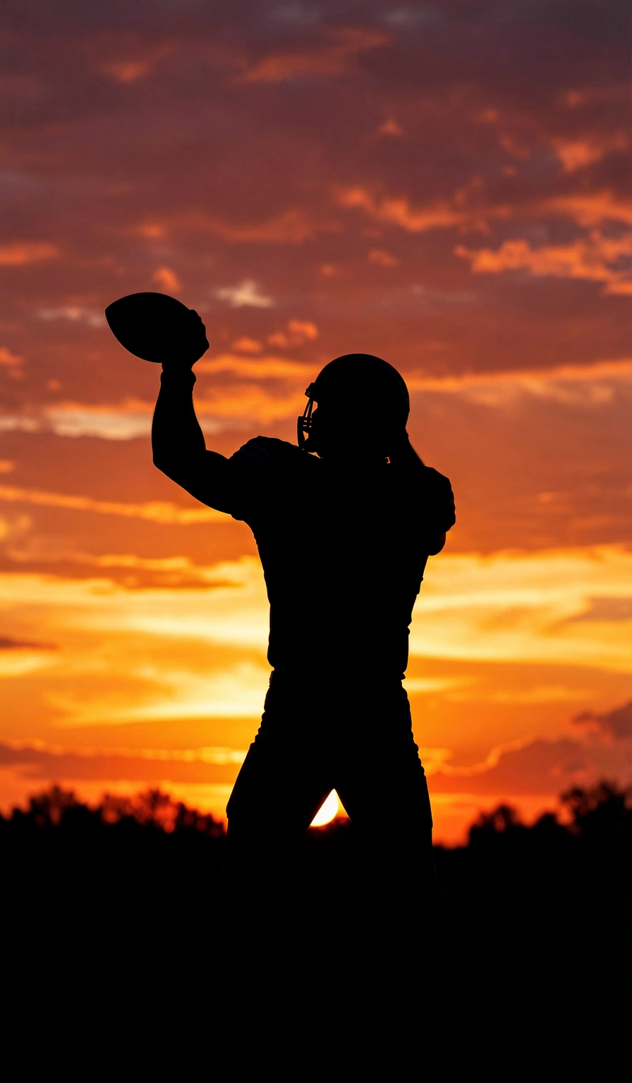football wallpaper — silhouette throw 1 (free download)