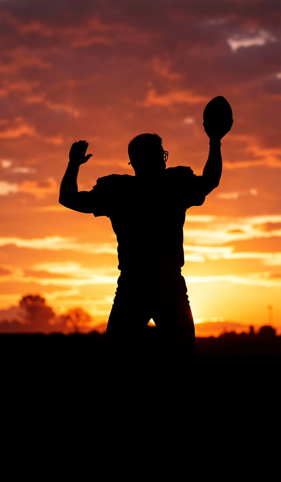 football wallpaper — silhouette throw 4 (free download)
