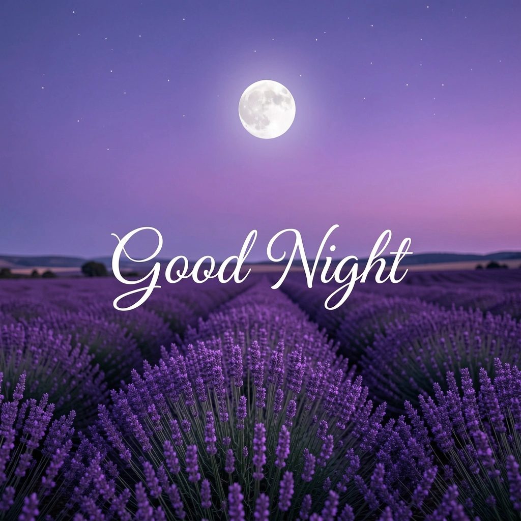 good night images — lavender field 2 (free download)