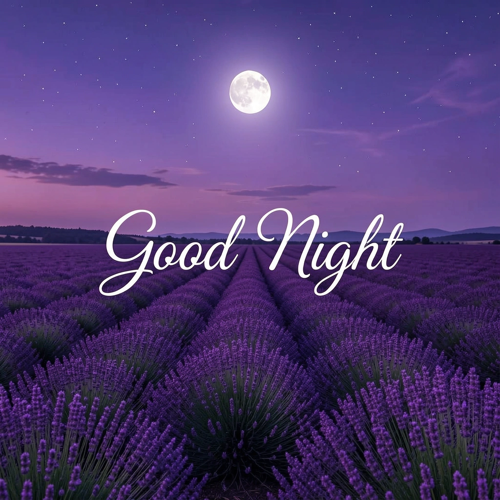 good night images — lavender field 3 (free download)