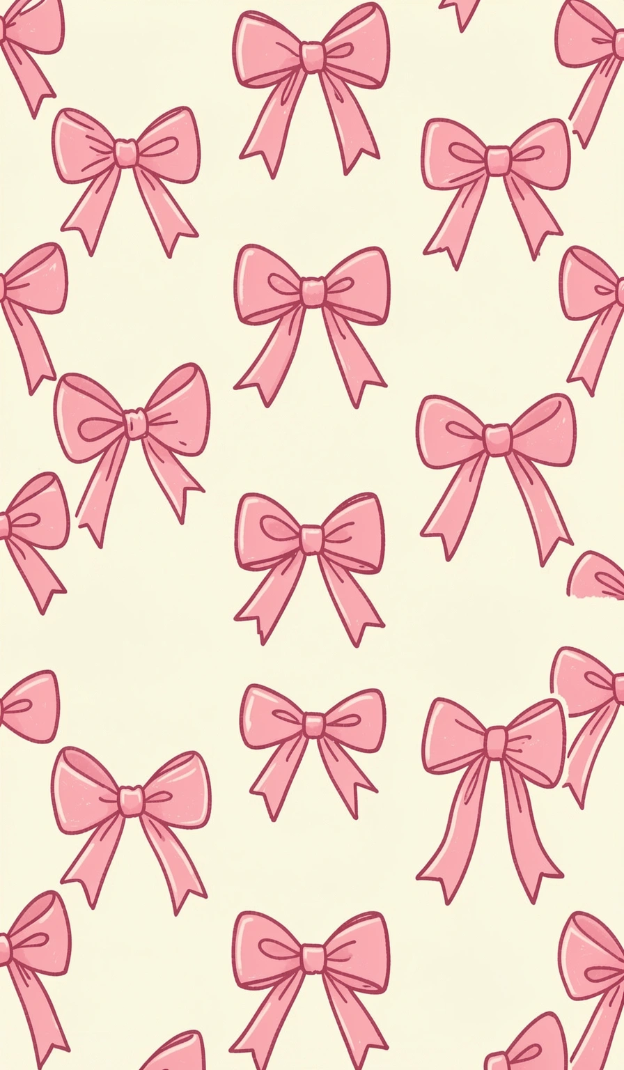 hand drawn bows — pink pattern 2 (free download)