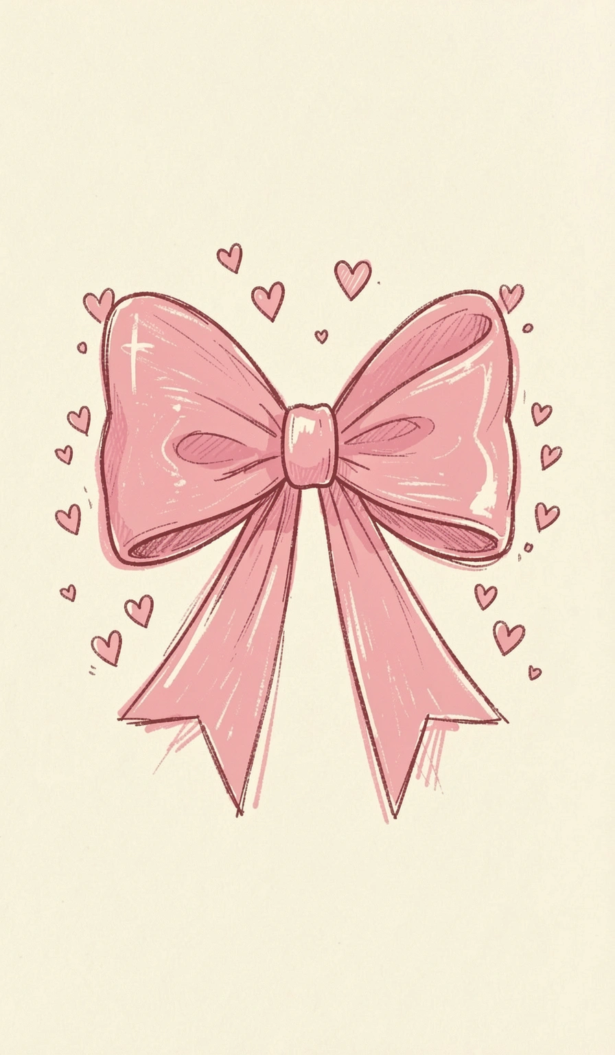 hand drawn bows — single large 2 (free download)