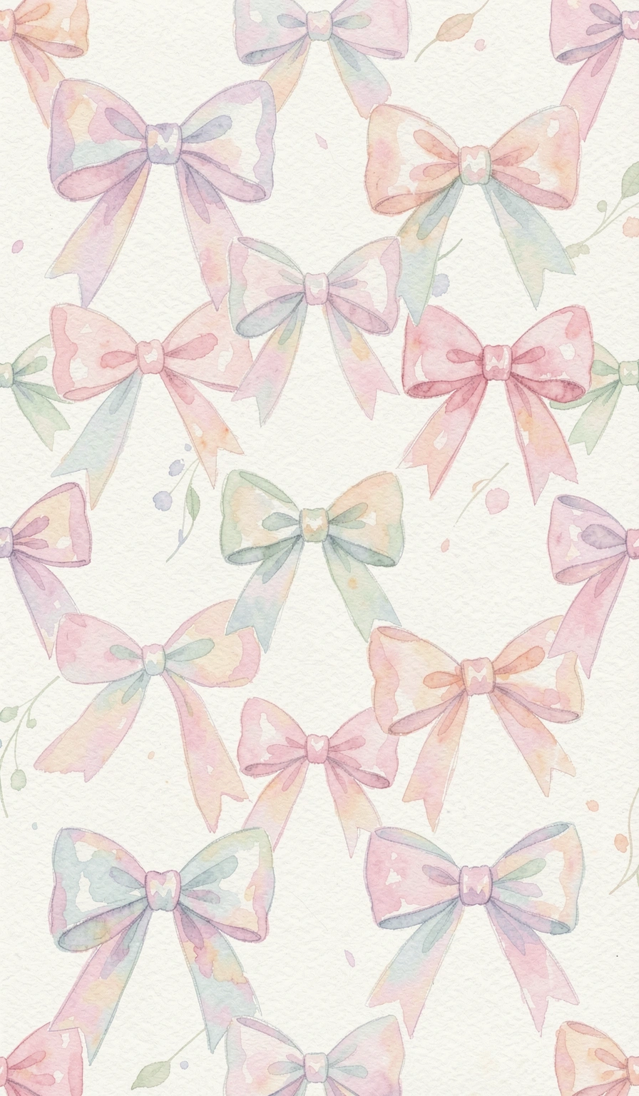 hand drawn bows — watercolor 2 (free download)