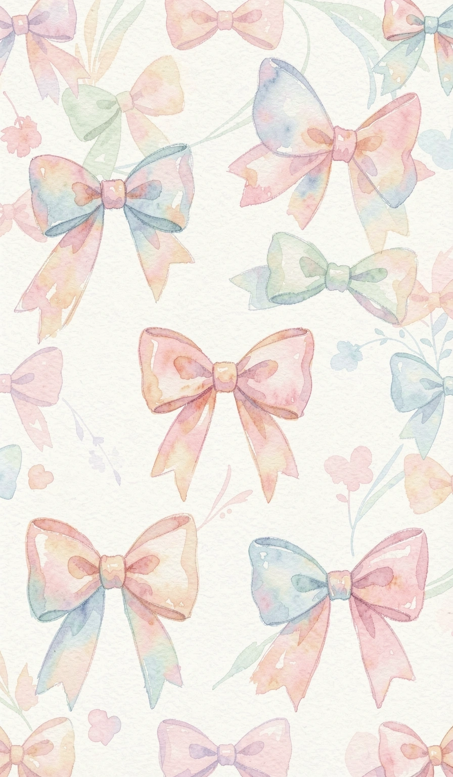 hand drawn bows — watercolor 3 (free download)