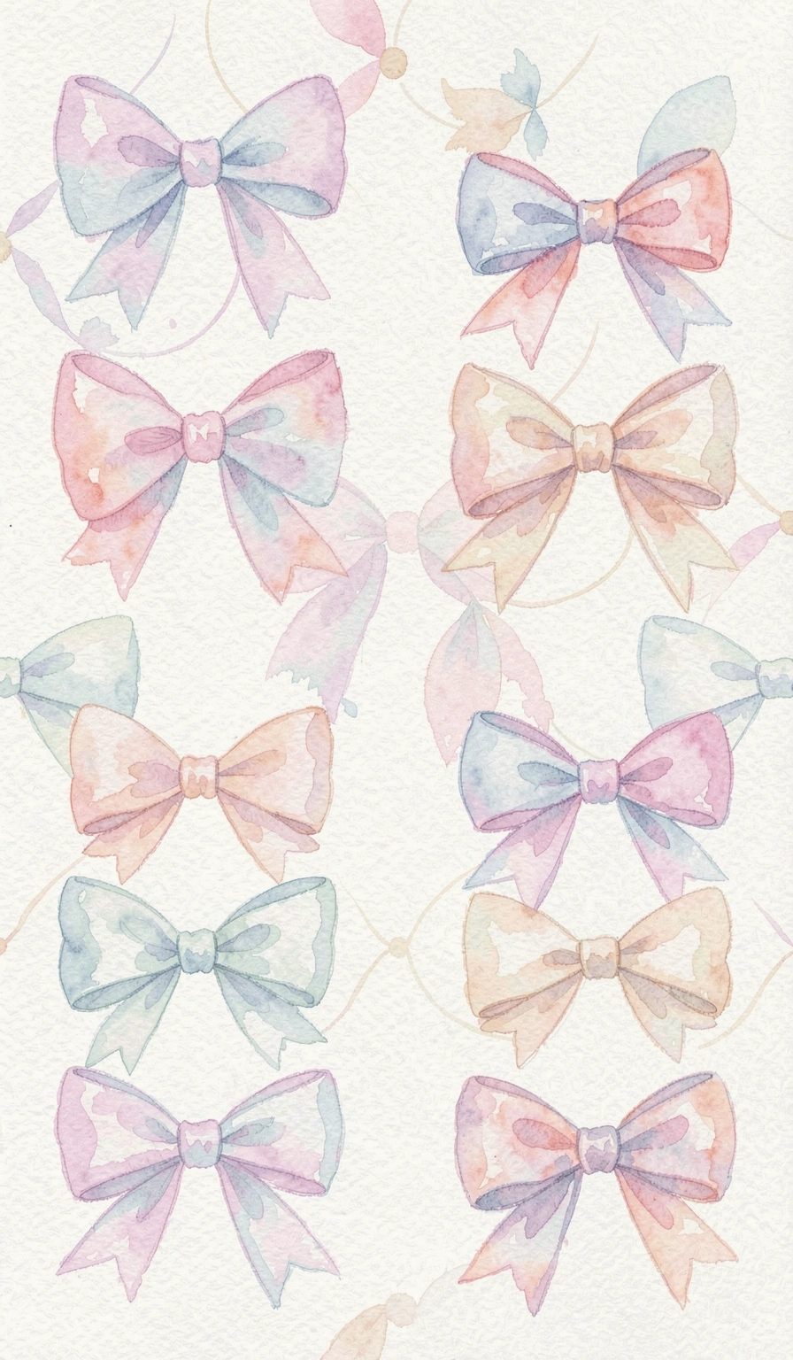 hand drawn bows — watercolor 4 (free download)