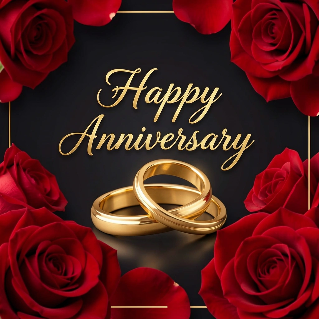 happy anniversary images — roses gold 2 (free download)
