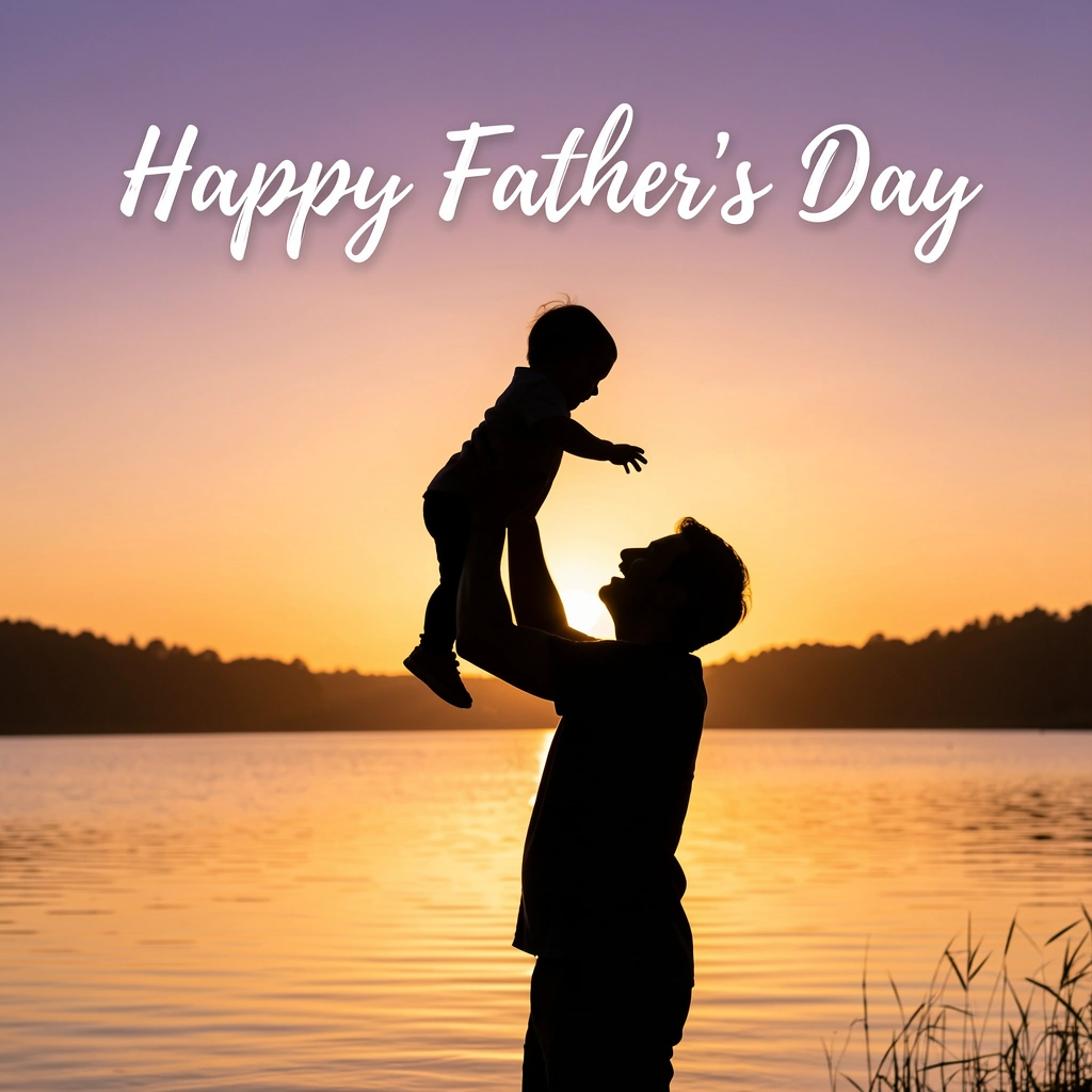 happy fathers day images — dad kid sunset 2 (free download)