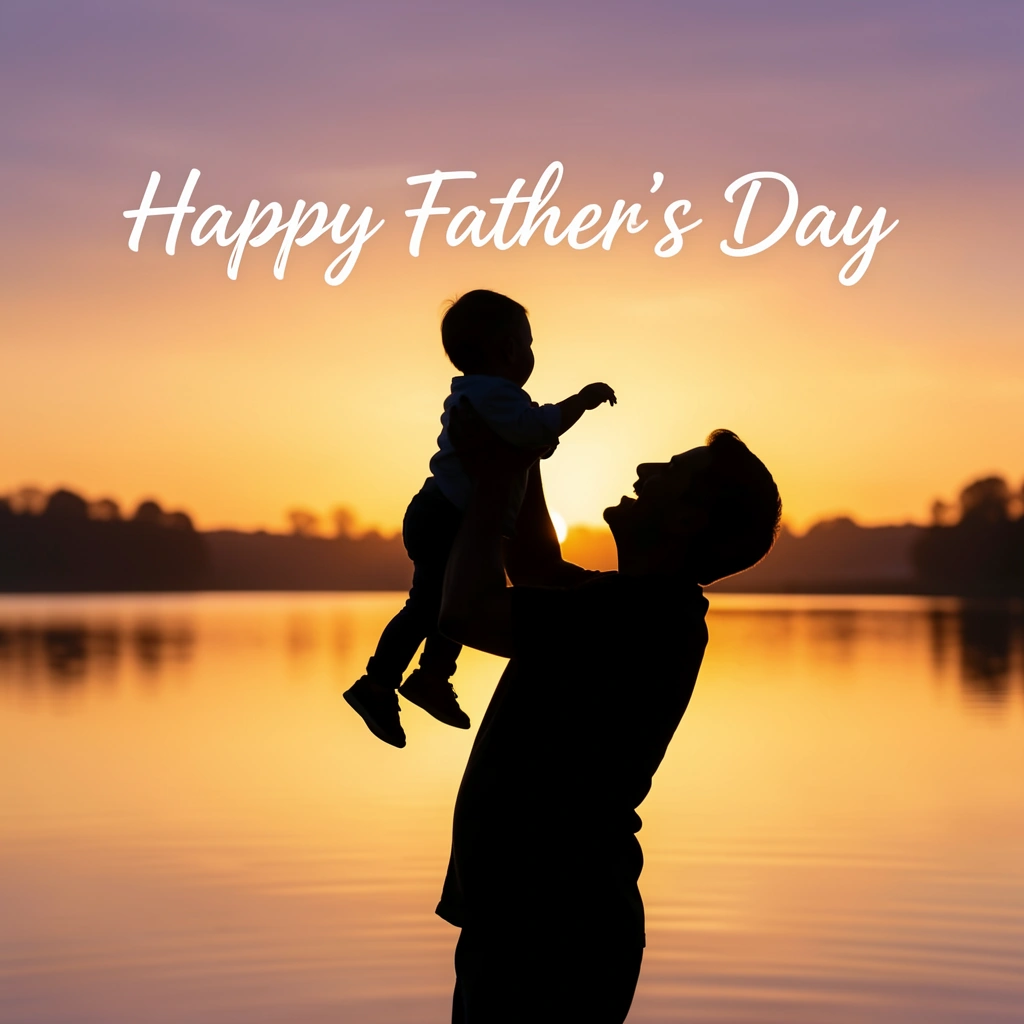 happy fathers day images — dad kid sunset 3 (free download)