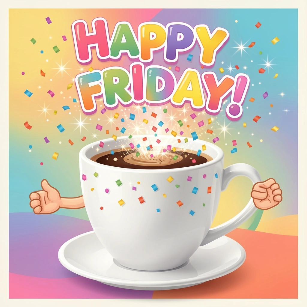 happy friday images — coffee confetti 2 (free download)