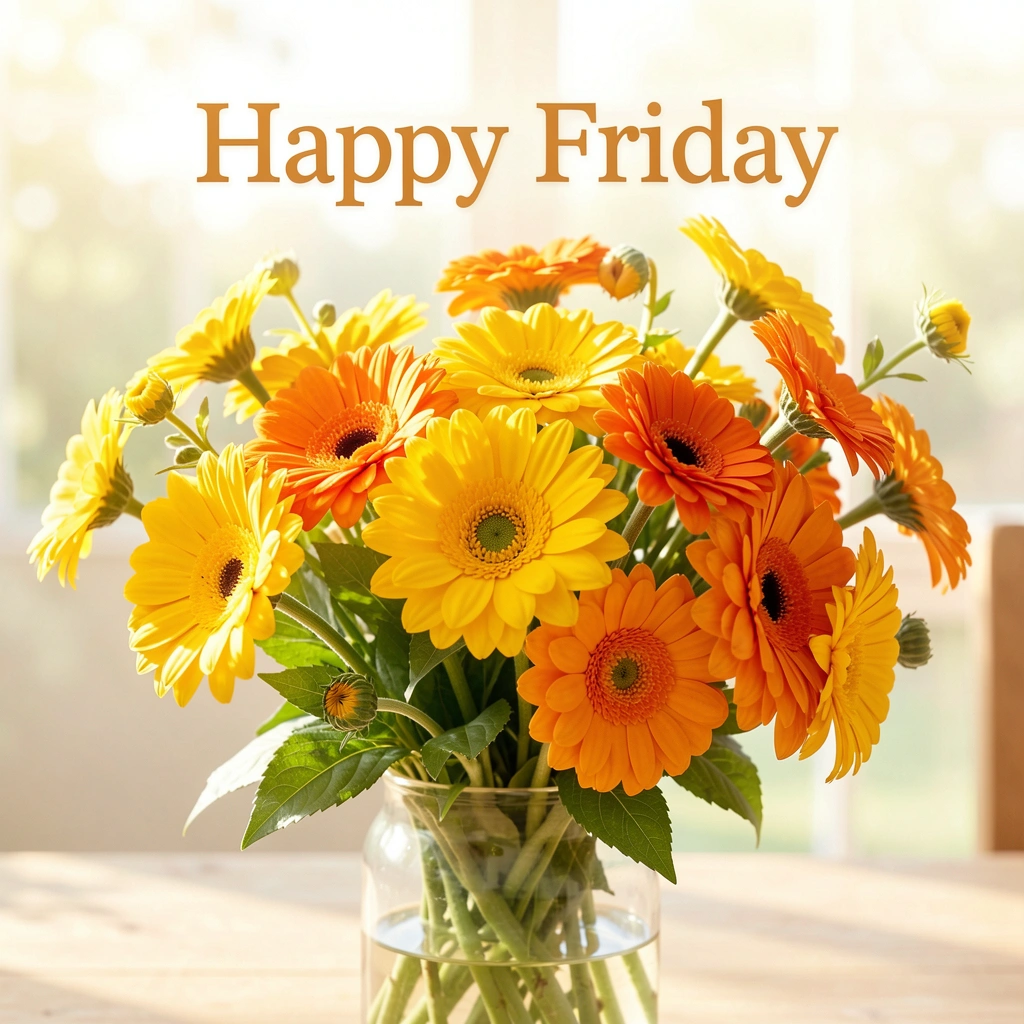 happy friday images — flowers bright 3 (free download)
