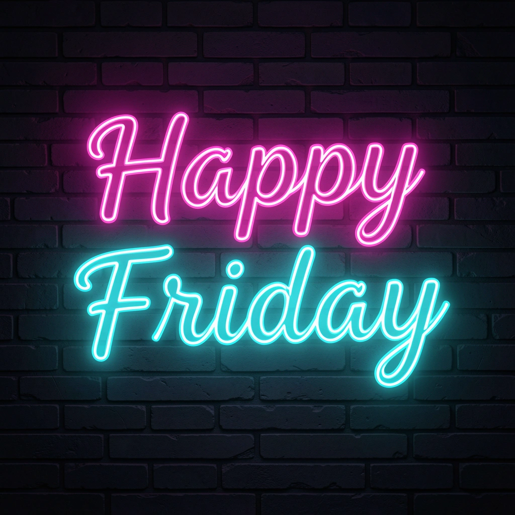 happy friday images — neon weekend 1 (free download)