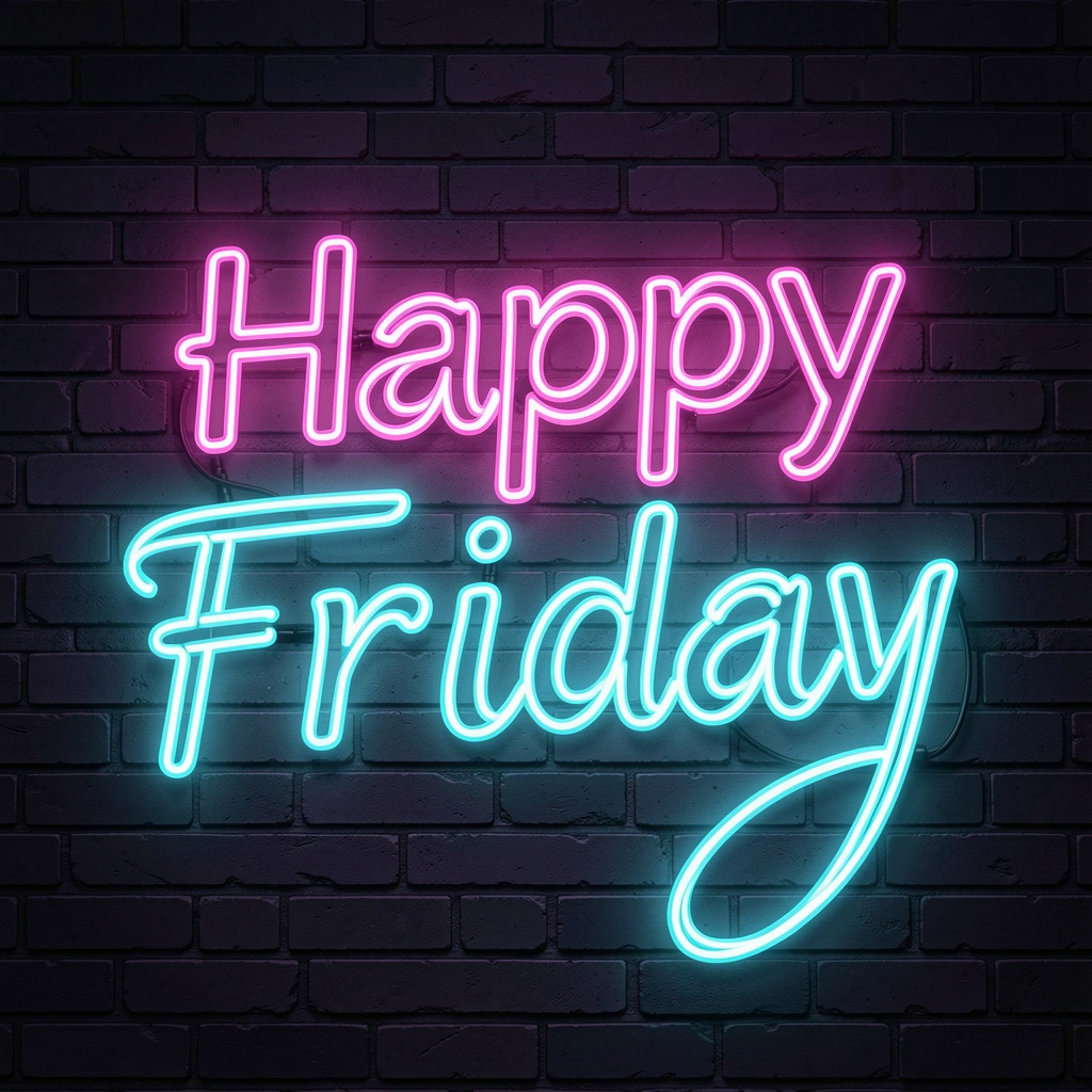 happy friday images — neon weekend 2 (free download)