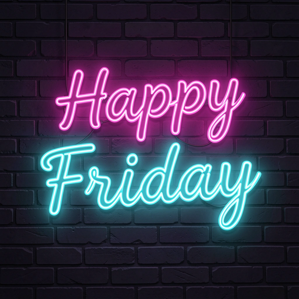 happy friday images — neon weekend 3 (free download)