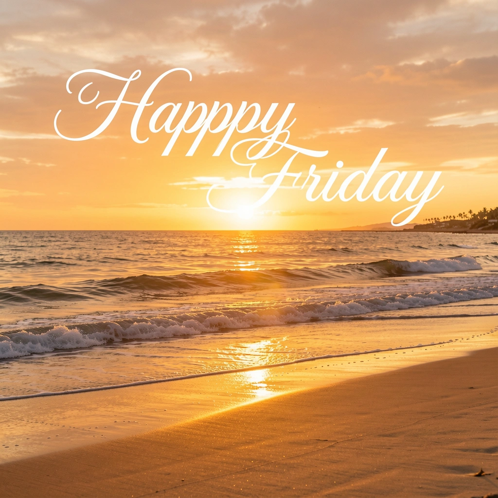 happy friday images — sunset script 1 (free download)