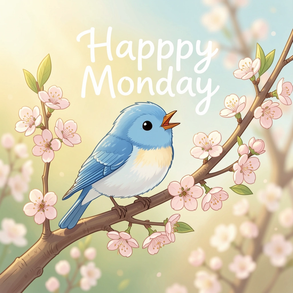 happy monday images — bird cheer 3 (free download)
