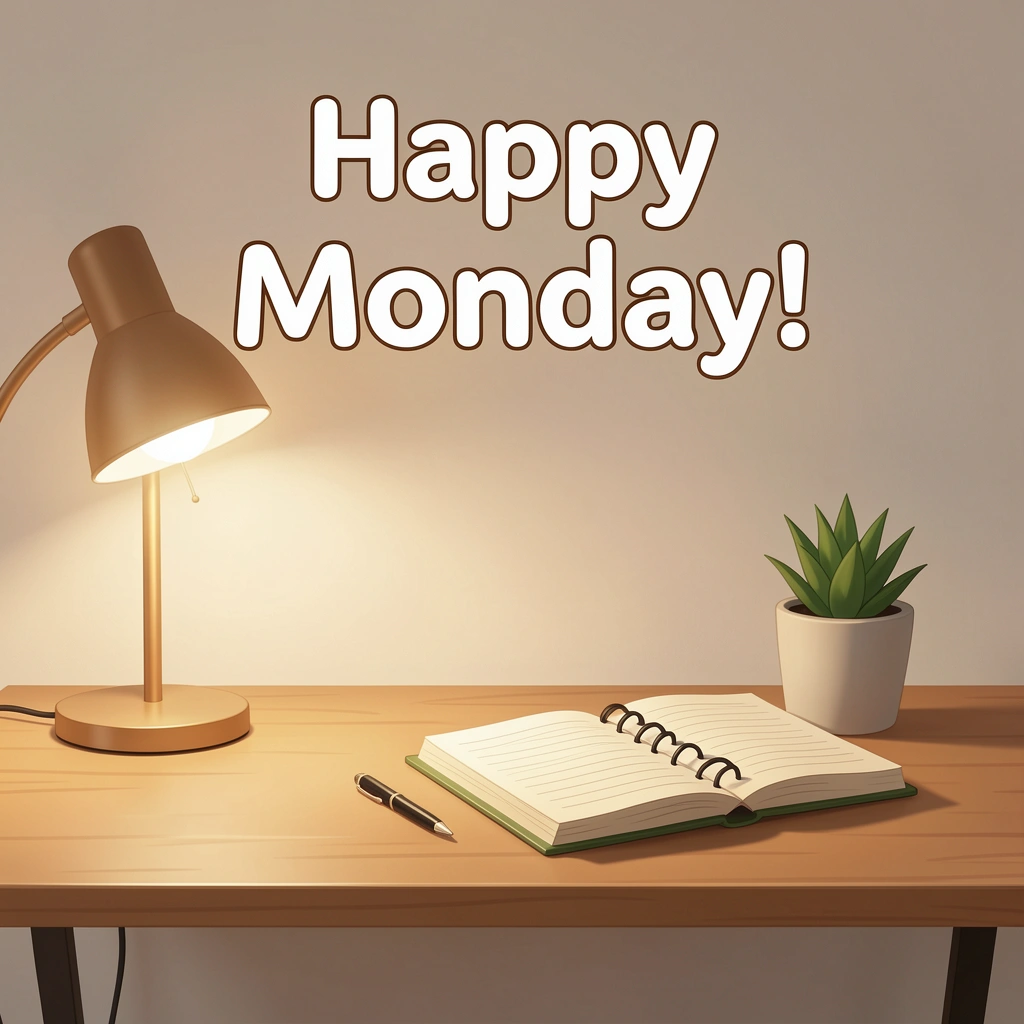 happy monday images — plant desk 1 (free download)