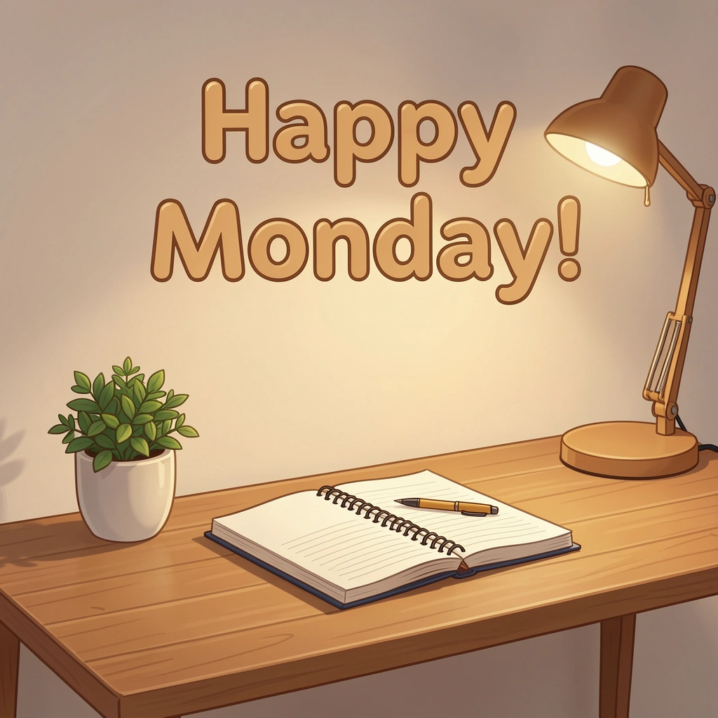 happy monday images — plant desk 2 (free download)