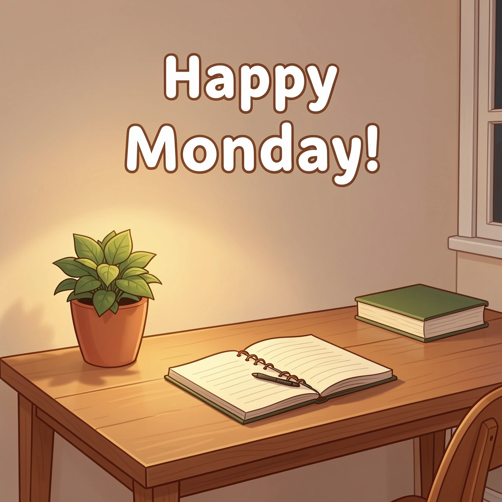 happy monday images — plant desk 3 (free download)
