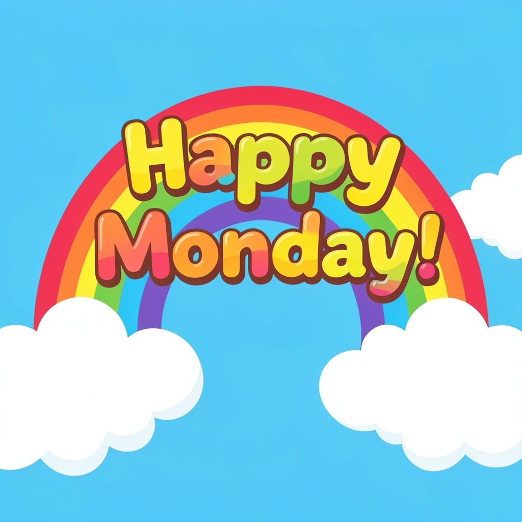 happy monday images — rainbow bold 1 (free download)