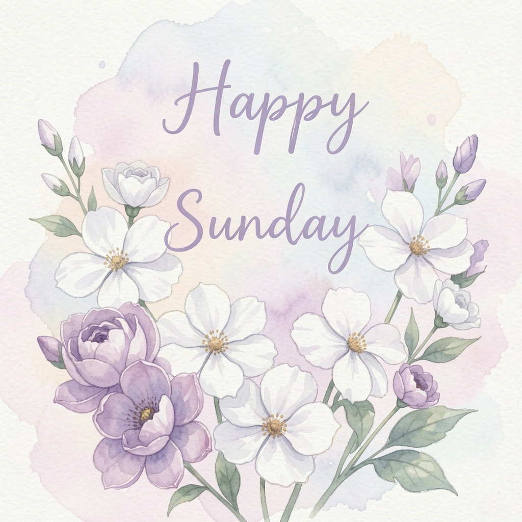 happy sunday images — flowers soft 2 (free download)