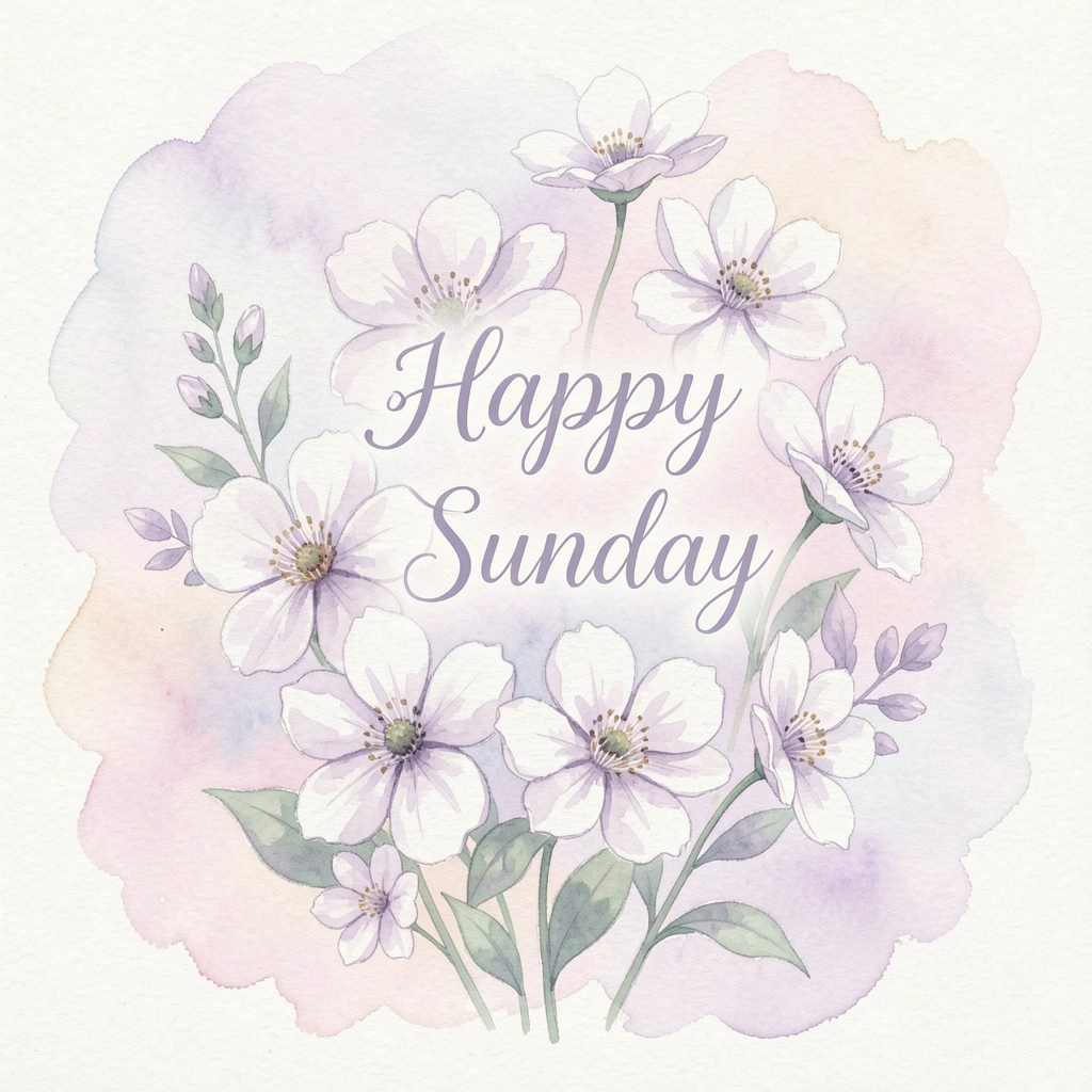 happy sunday images — flowers soft 3 (free download)