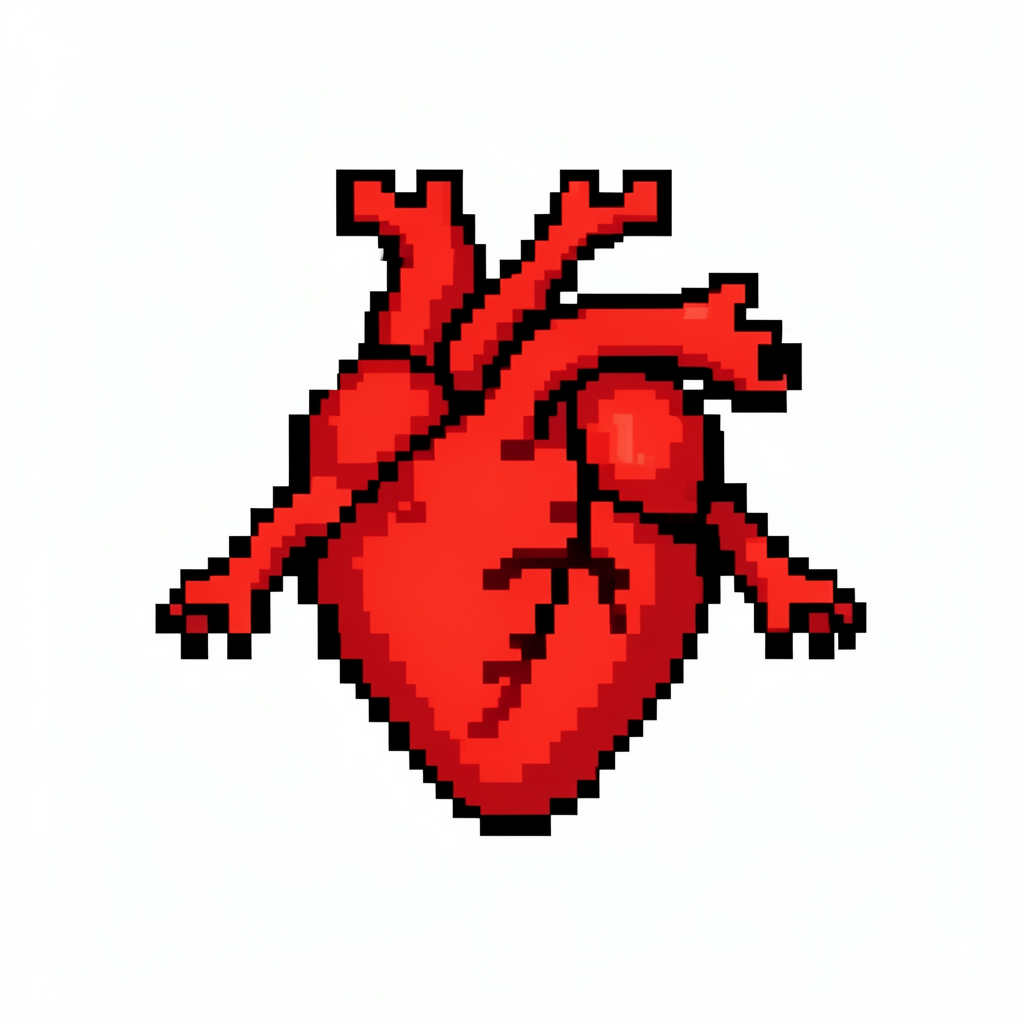 heart clipart — pixel heart 1 (free download)